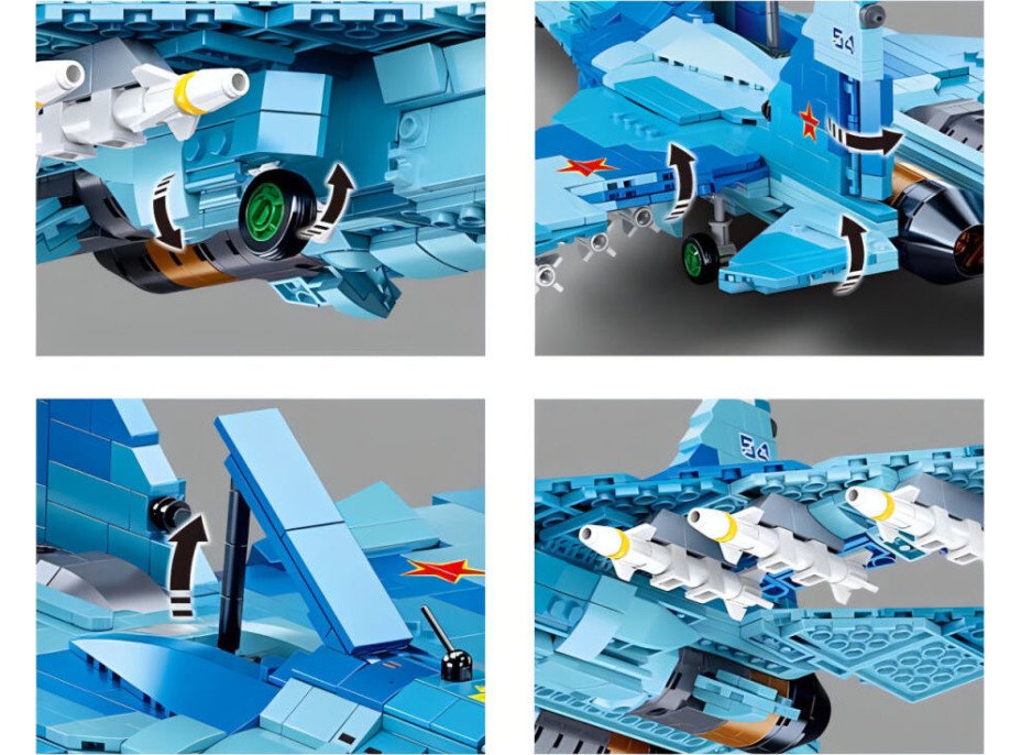 Sluban Model Bricks M38-B0985 Stíhacie lietadlo Su-27 2v1