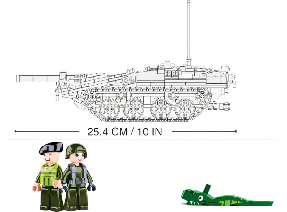 Sluban Model Bricks M38-B1010 Bojový tank STRV103
