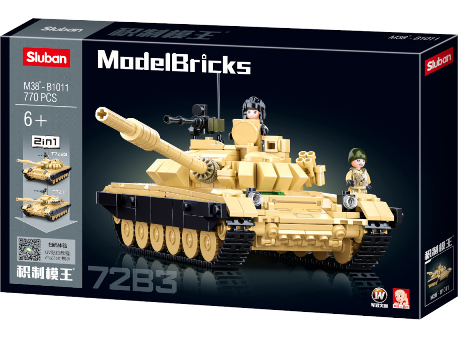Sluban Model Bricks M38-B1011 Bojový tank T-72B3 2v1