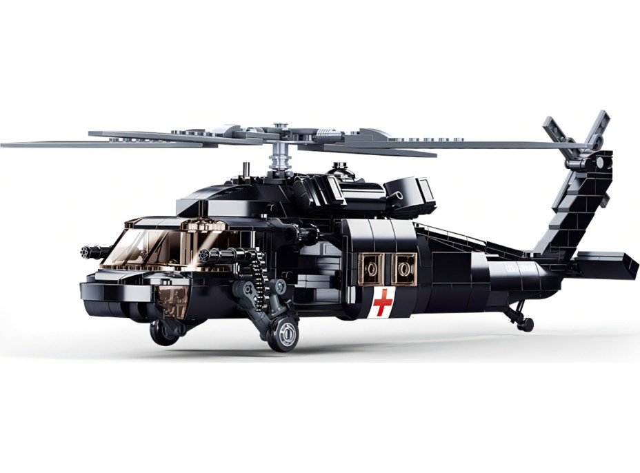 Sluban Model Bricks M38-B1012 Zdravotnícky vrtuľník UH-60 Black Hawk