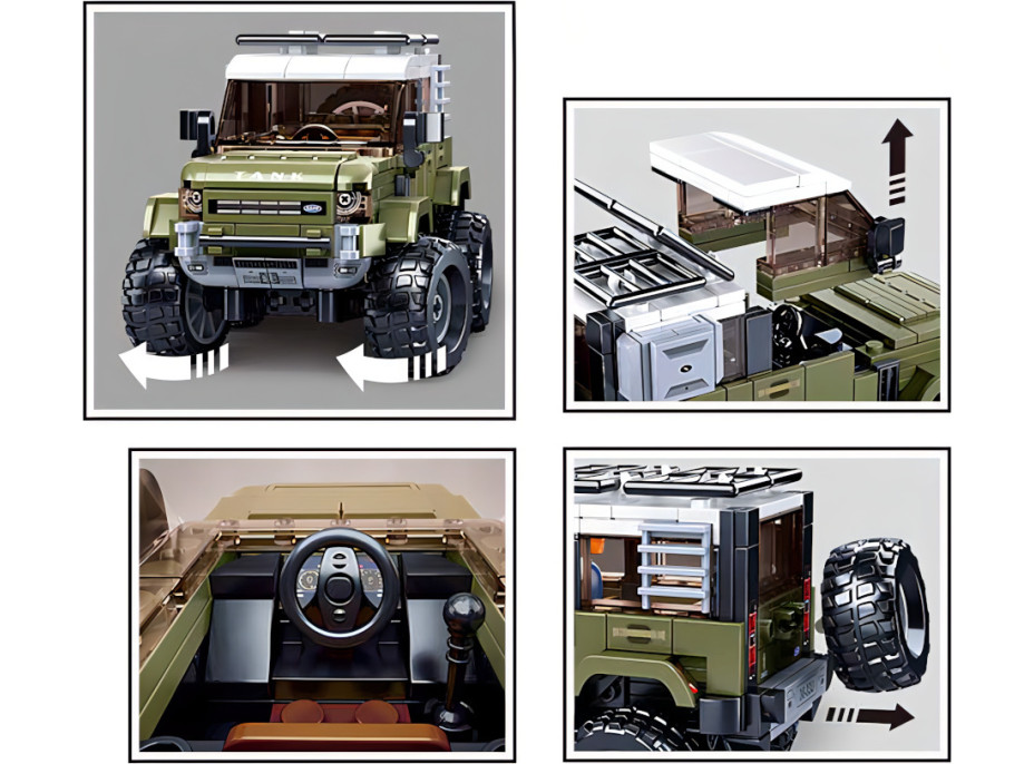 Sluban Model Bricks M38-B1015 Anglické SUV Attacker