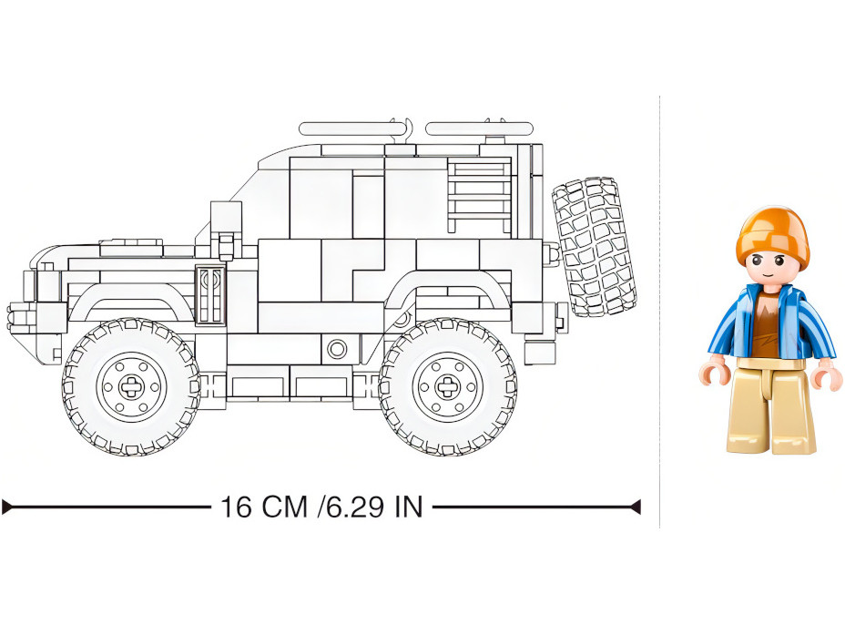 Sluban Model Bricks M38-B1015 Anglické SUV Attacker