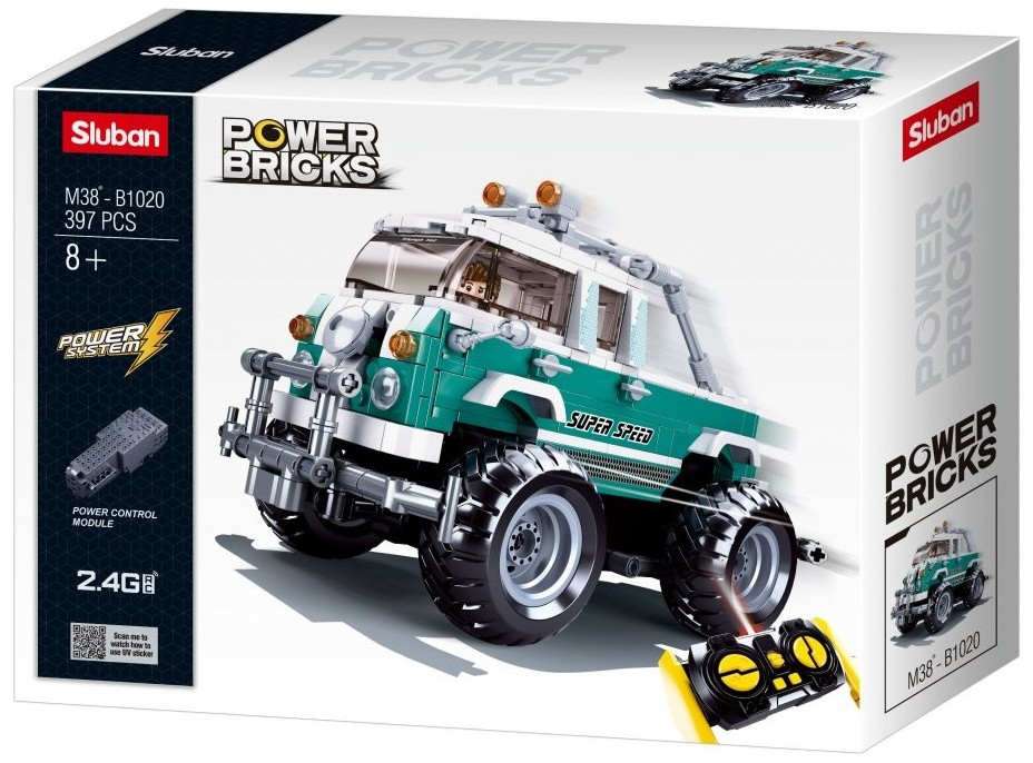 Sluban Power Bricks M38-B1020 Monster SUV vozidlo R/C T2 na diaľkové ovládanie