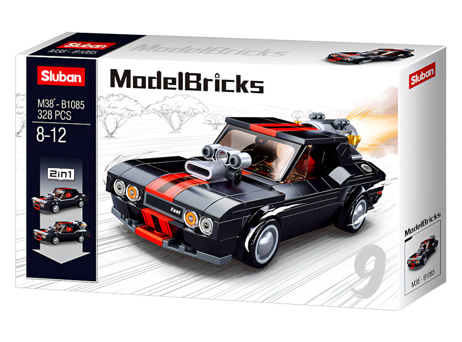 Sluban Model Bricks M38-B1085 Pouličné závodné auto 2v1