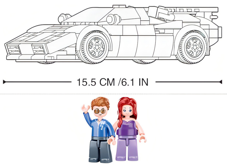 Sluban ModelBricks M38-B1098 Taliansky športový automobil