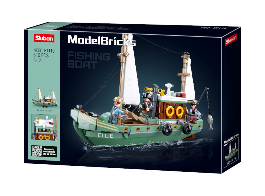 Sluban ModelBricks M38-B1119 Rybárska loď Ellie