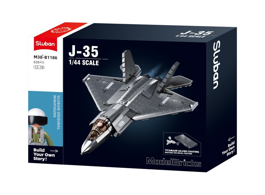 Sluban Stealth Aircraft Metal, verzia s kovovým povlakom J-35S M38-B1186