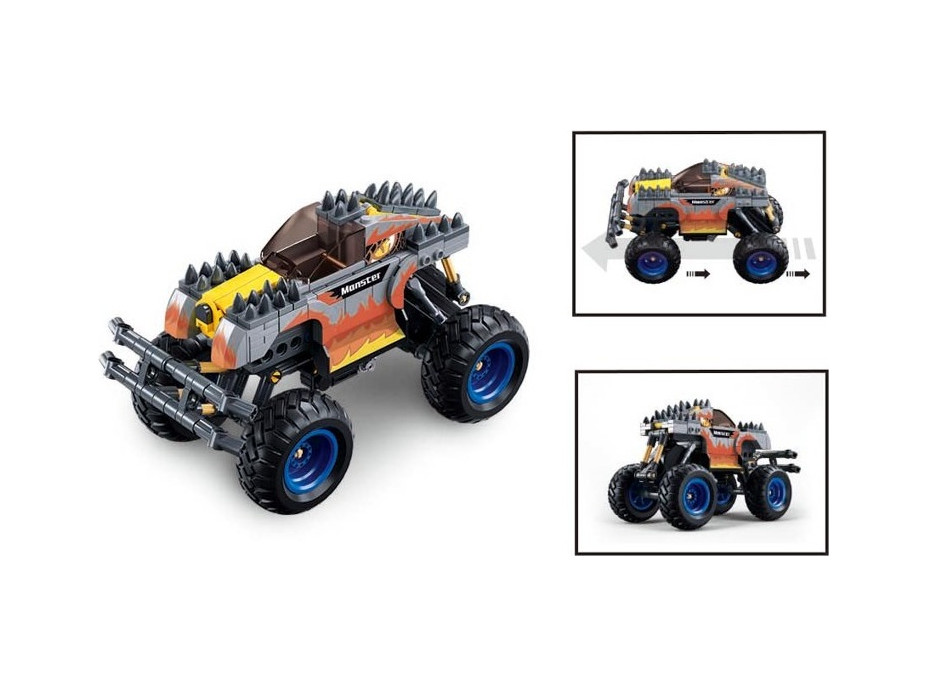 Sluban Power Bricks Naťahovací Strieborný ohnivák Off-road Monster