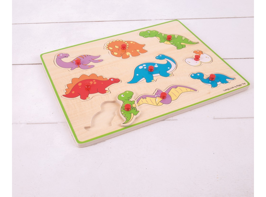 Bigjigs Toys Vkladacie puzzle dinosaury