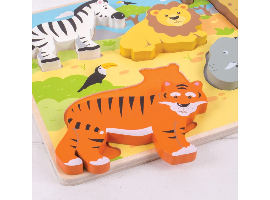 Bigjigs Toys Vkladacie puzzle safari