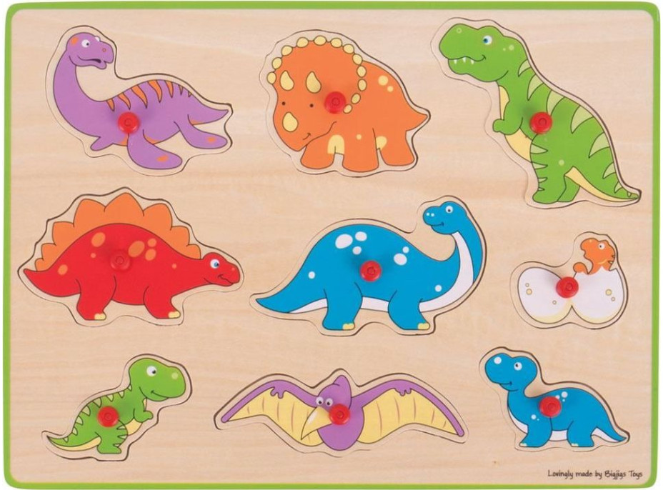 Bigjigs Toys Vkladacie puzzle dinosaury