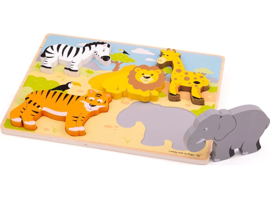 Bigjigs Toys Vkladacie puzzle safari