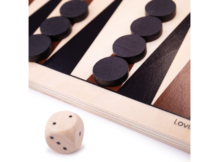 Bigjigs Toys Drevený backgammon