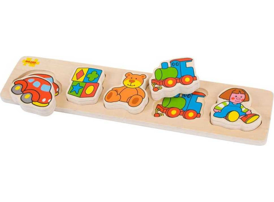 Bigjigs Baby Drevené vkladacie puzzle hračky