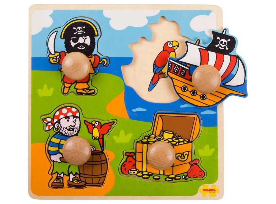 Bigjigs Toys Vkladacie puzzle piráti