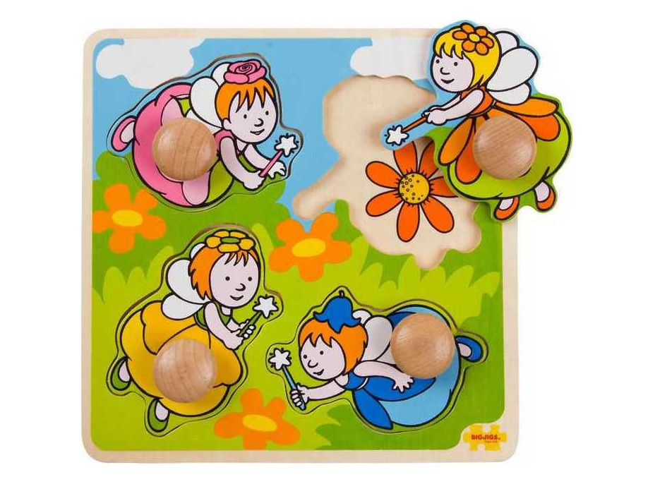 Bigjigs Toys Vkladacie puzzle víly