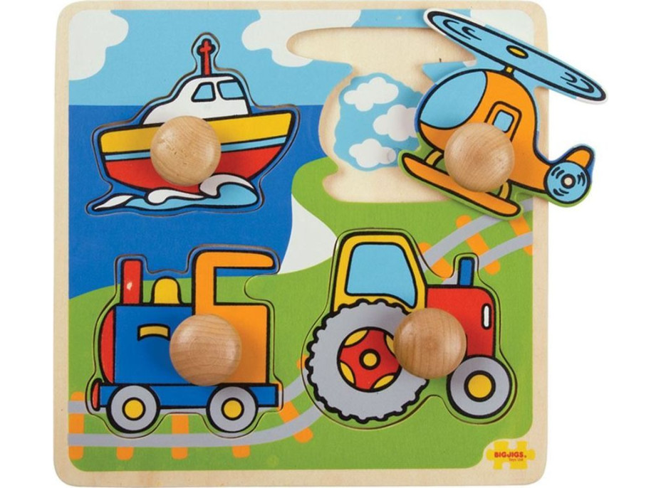 Bigjigs Toys Vkladacie puzzle doprava