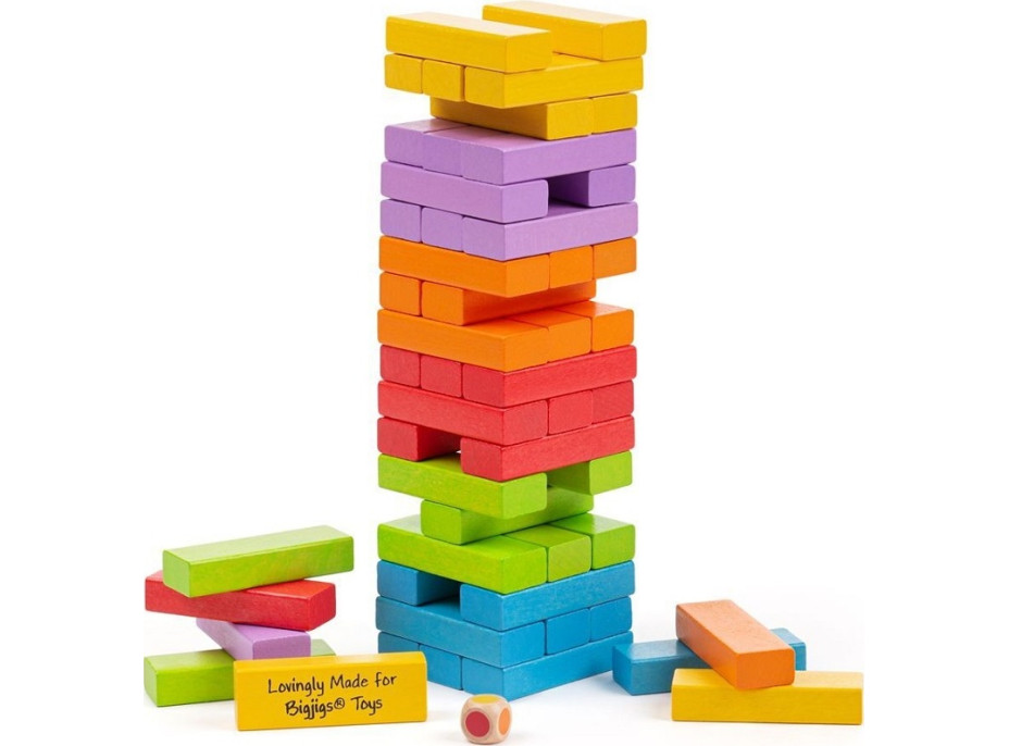 Bigjigs Toys Farebná Jenga