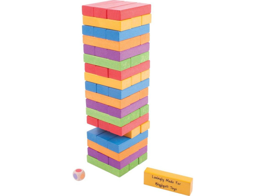 Bigjigs Toys Farebná Jenga