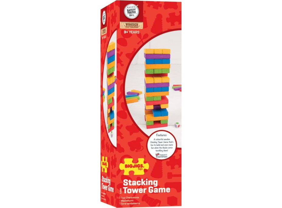 Bigjigs Toys Farebná Jenga