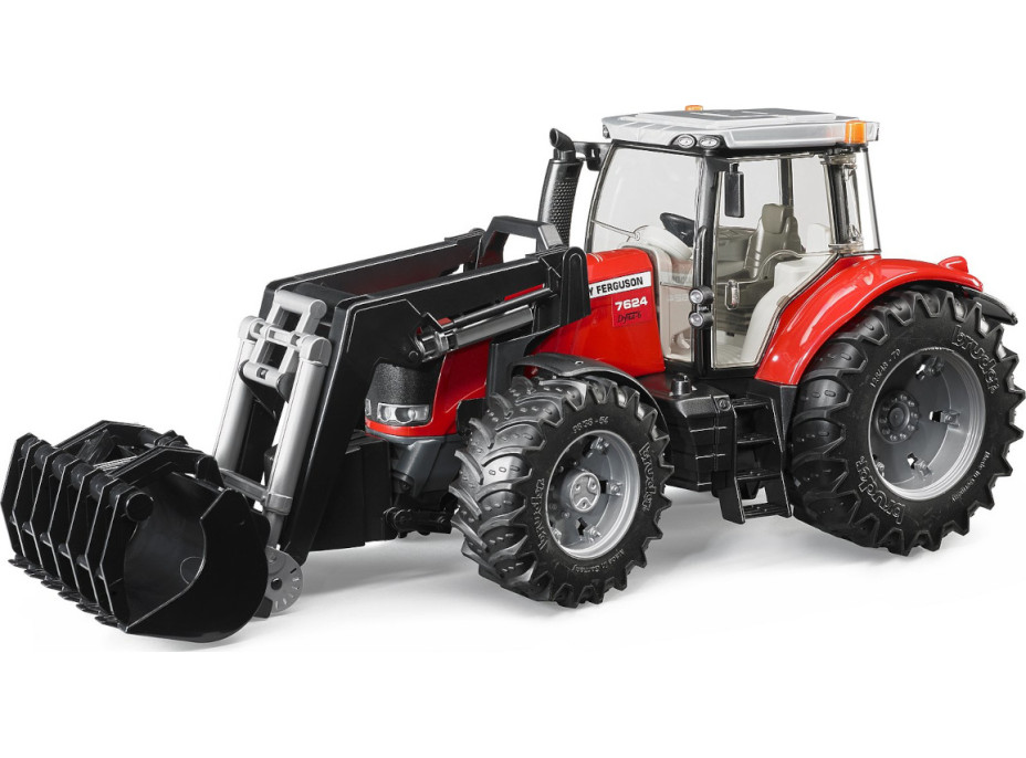 Bruder Traktor MASSEY FERGUSON 7624 s čelným nakladačom