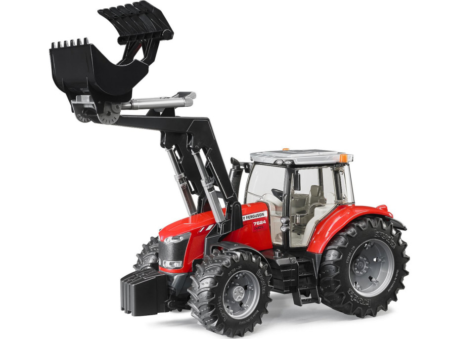 Bruder Traktor MASSEY FERGUSON 7624 s čelným nakladačom