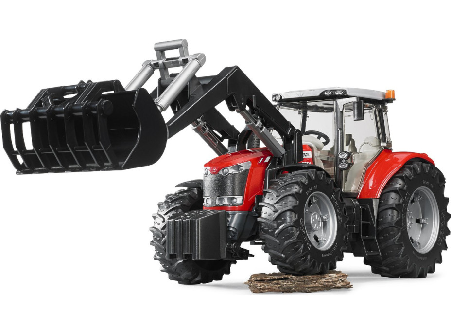 Bruder Traktor MASSEY FERGUSON 7624 s čelným nakladačom