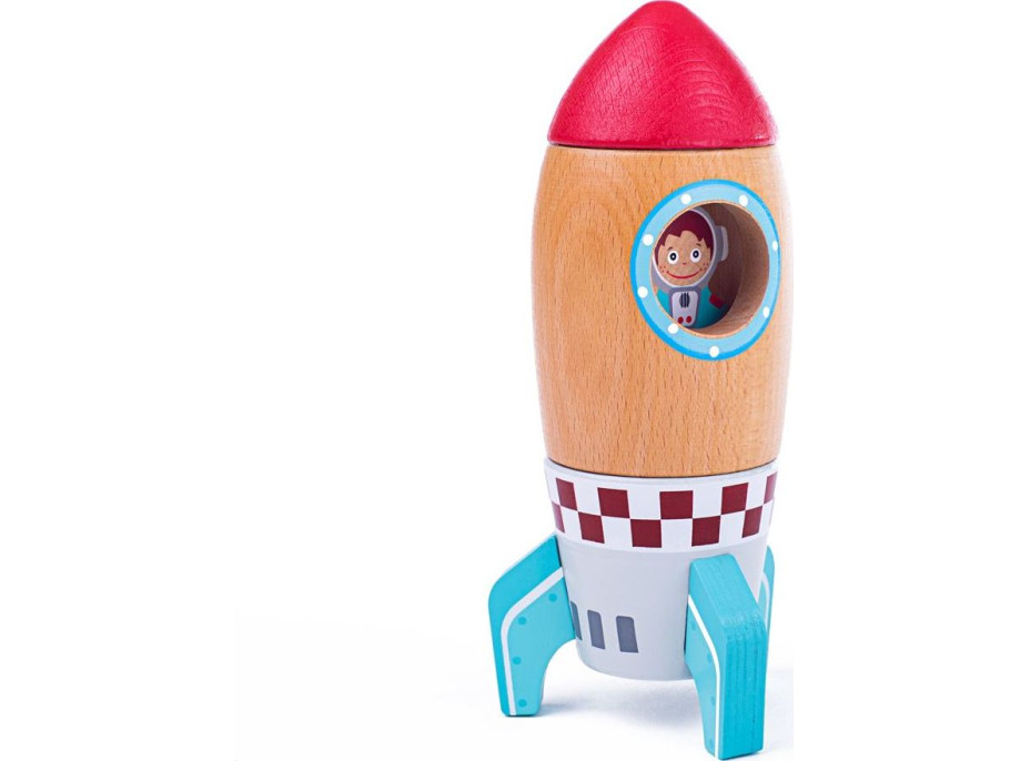 Bigjigs Toys Drevená raketa