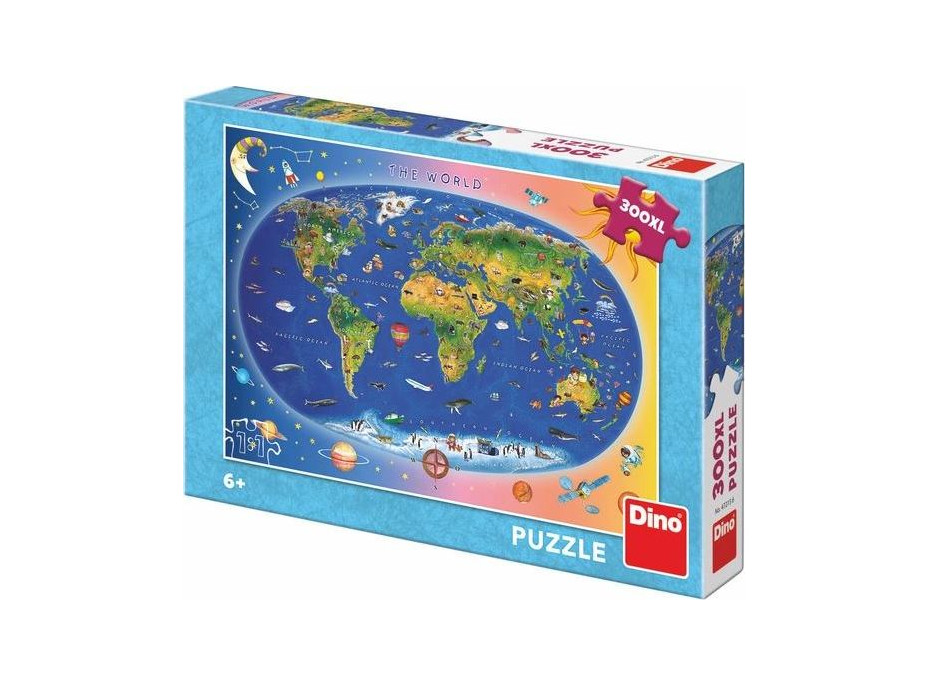 Dino Puzzle Detská mapa 300 XL dielikov