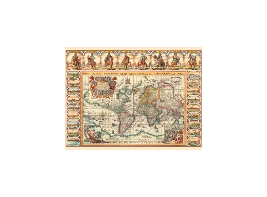 Dino Puzzle Historická mapa sveta 2000 dielikov