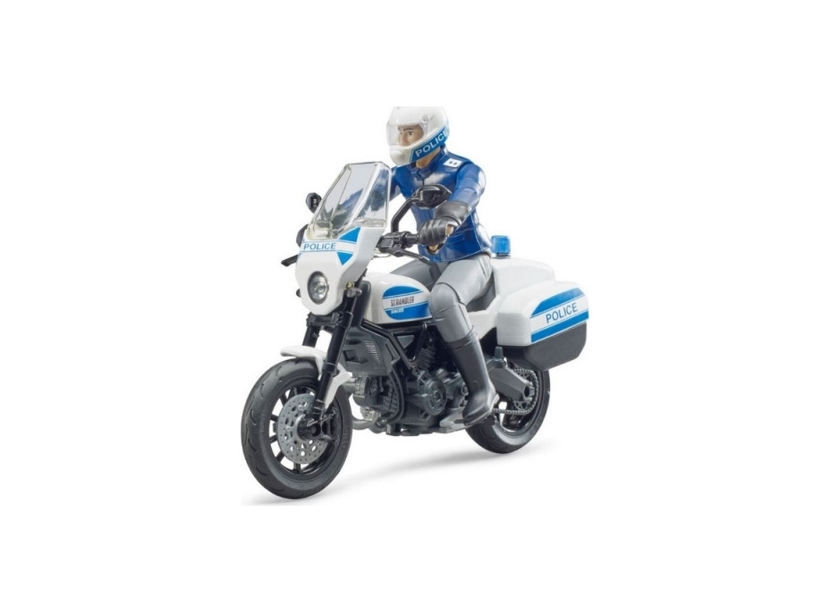 Bruder BWORLD policajný motocykel Ducati Scrambler s jazdcom