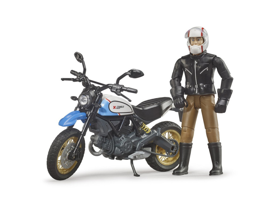 Bruder 63051 BWORLD Motocykel Scrambler Ducati Cafe Racer s jazdcom