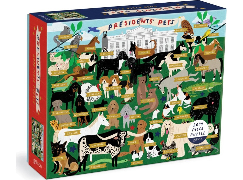 Galison Puzzle Prezidentskí maznáčikovia 2000 dielikov