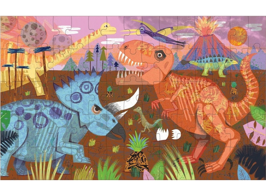 Mudpuppy Puzzle Lentikulárne Dinosaury 75 dielikov