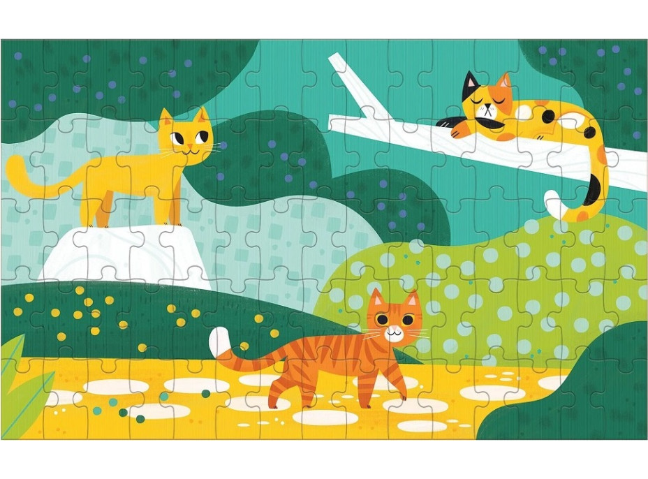 Mudpuppy Puzzle Lentikulárne Mačky malé a veľké 75 dielikov