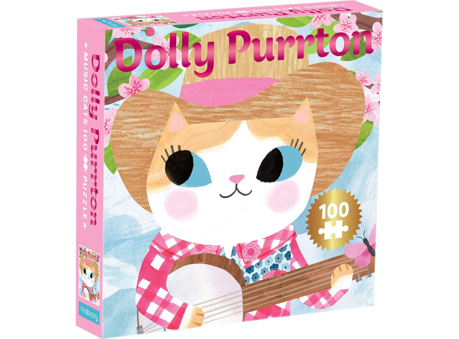 Mudpuppy Puzzle Mačka Dolly Parton 100 dielikov