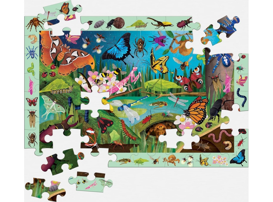 Mudpuppy Puzzle Chrobáky a motýle 64 dielikov