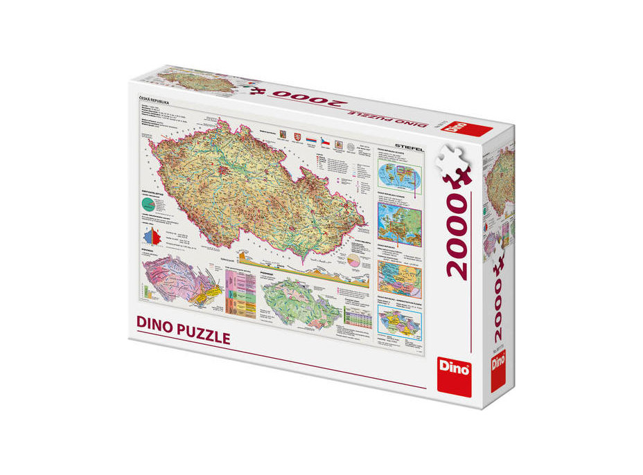 Dino Puzzle Mapy Českej Republiky 2000 dielikov