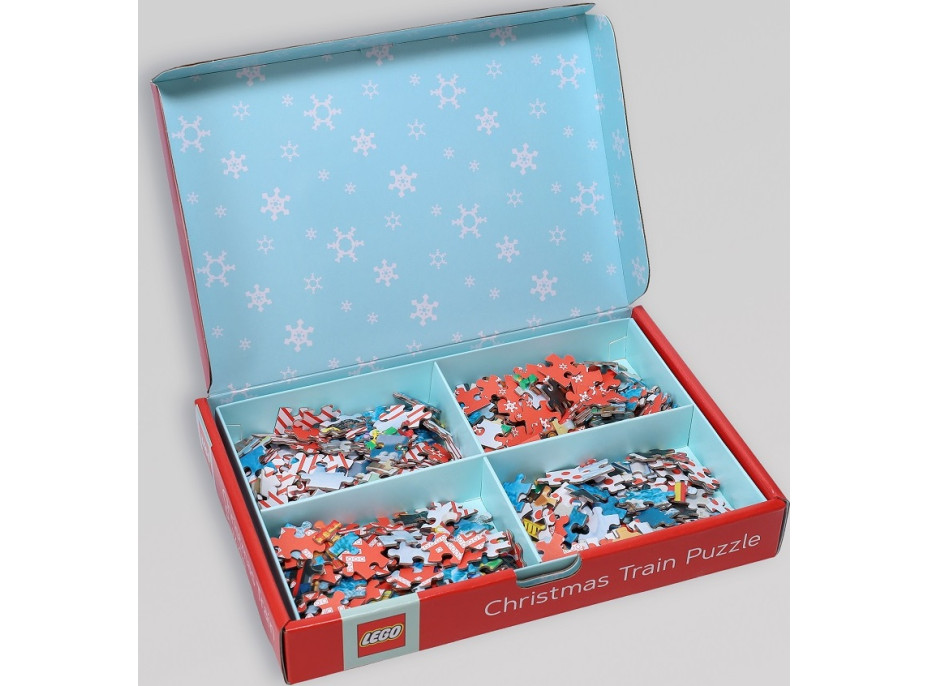 Chronicle Books Puzzle LEGO® Vianočné puzzle vlak 4x100 dielikov