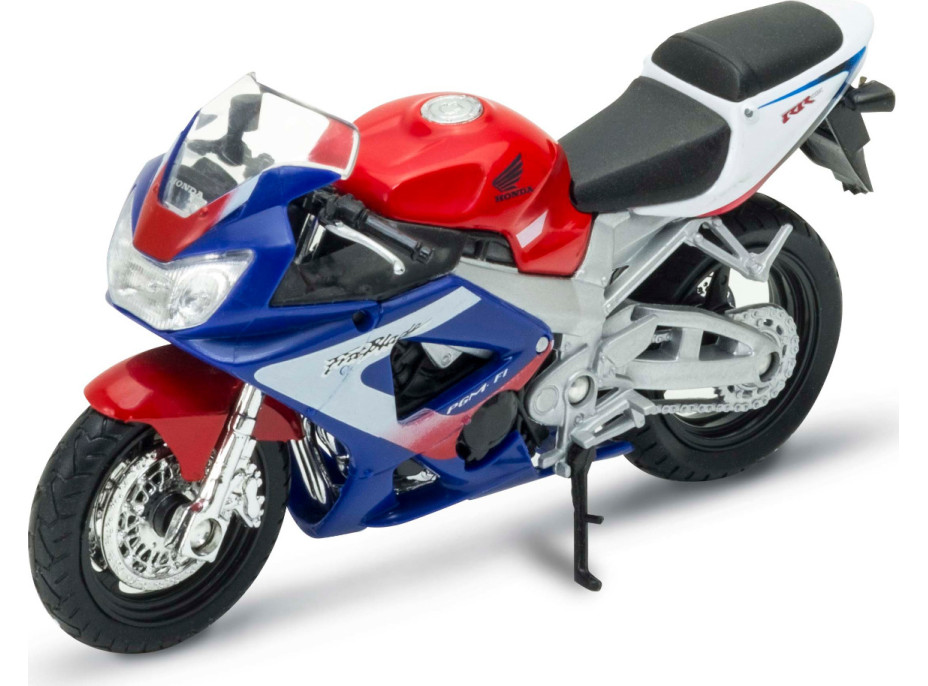 Welly Motocykel Honda CBR900RR Fireblade 1:18 modročervená