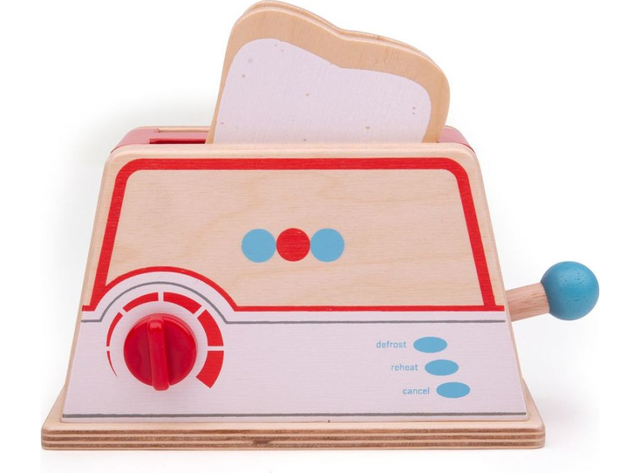 Bigjigs Toys Drevený toaster s bodkami