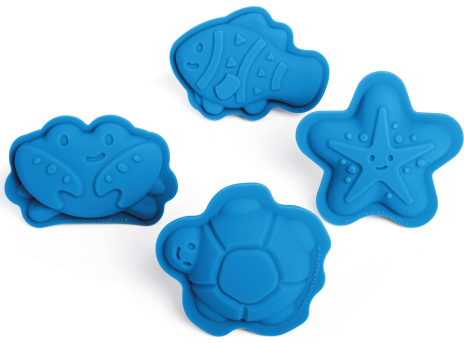 Bigjigs Toys Silikónové formičky modrej Ocean