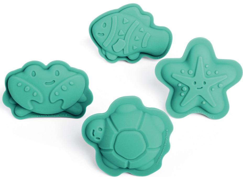 Bigjigs Toys Silikónové formičky zelené Eggshell