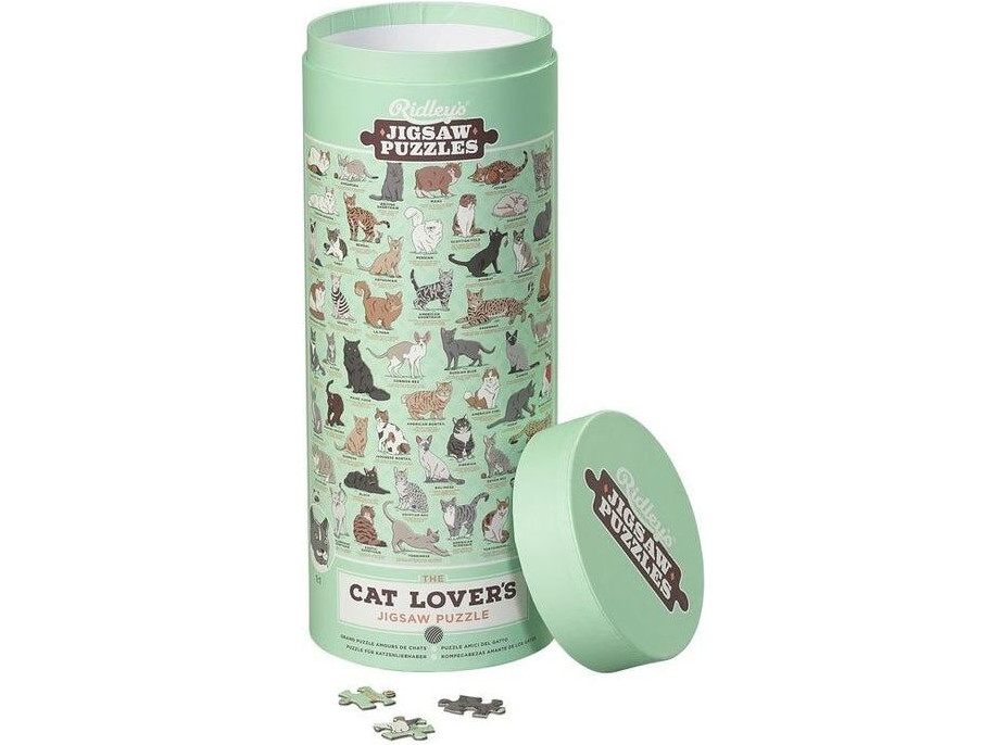 Ridley&#39;s Games Puzzle pre milovníkov mačiek zelené 1000 dielikov