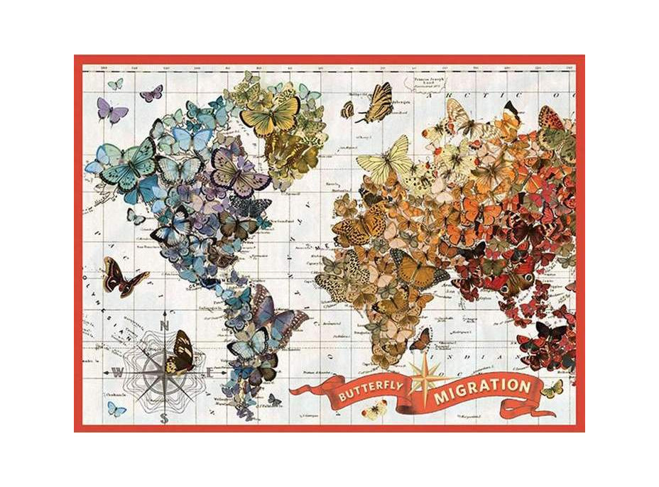Galison Puzzle Migrácia zlatého motýľa Wendy 1000 dielikov