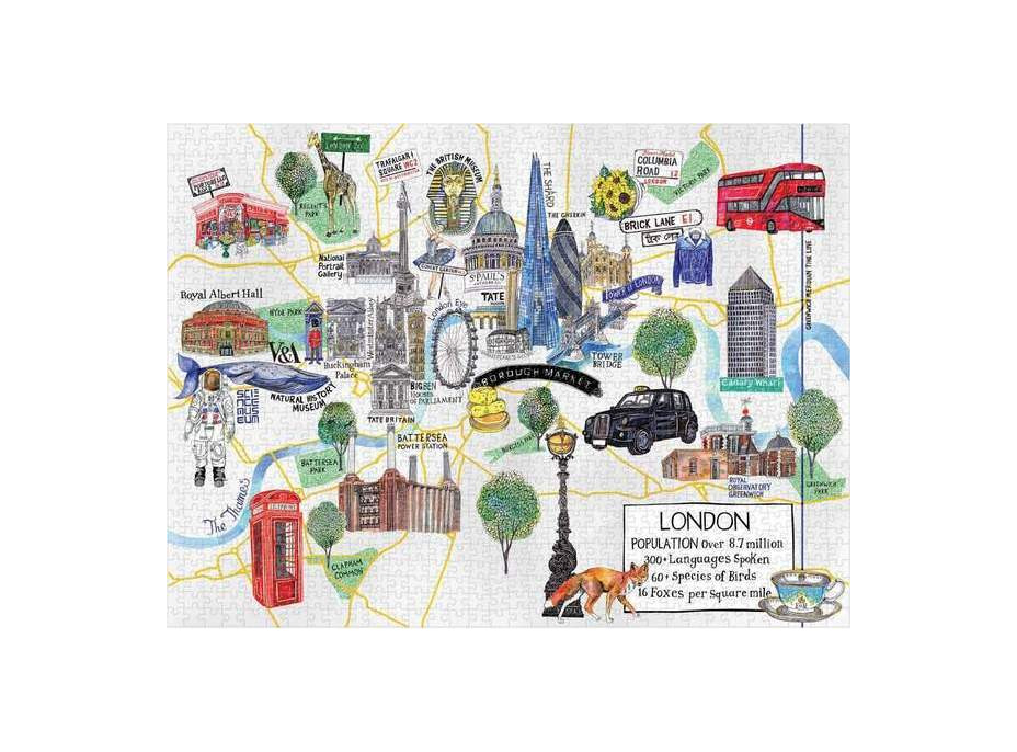 Galison Puzzle mapa Londýna 1000 dielikov