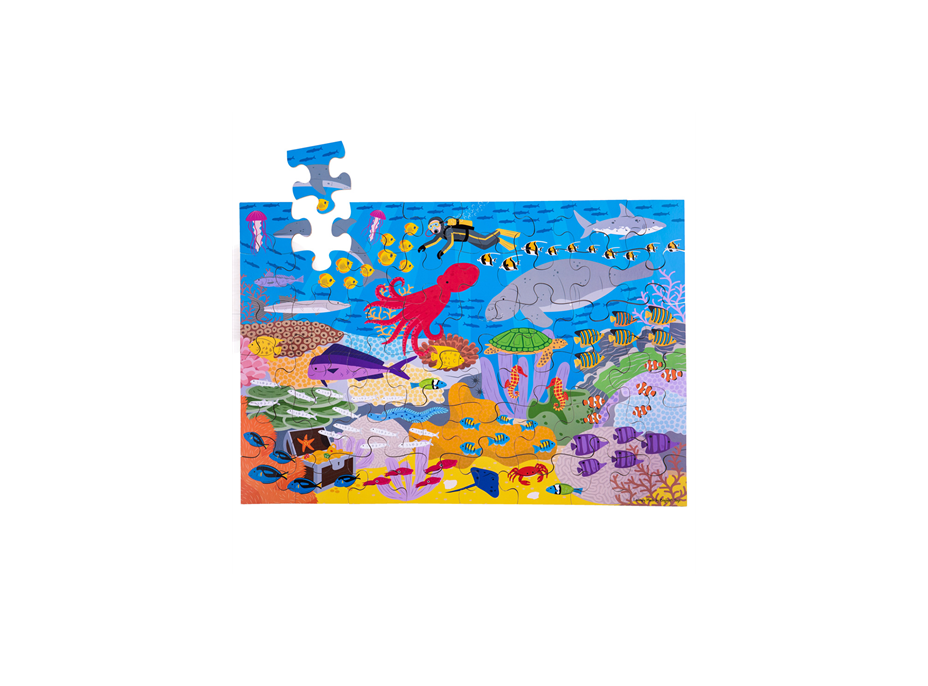 Bigjigs Toys Podlahové puzzle Podmorský svet 48 dielikov