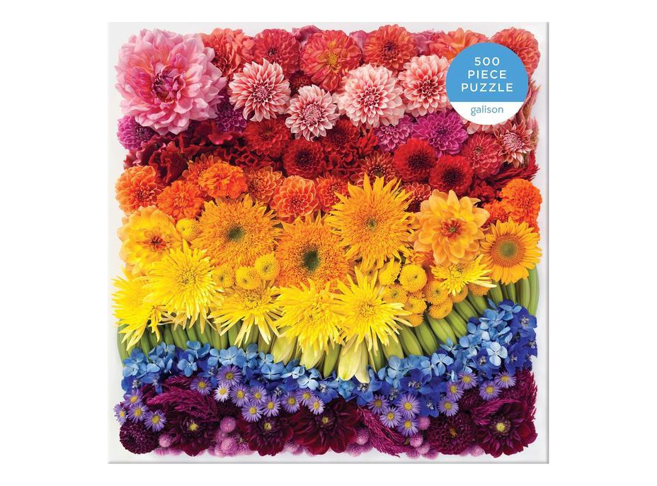 Galison Puzzle Dúhové kvety 500 dielikov