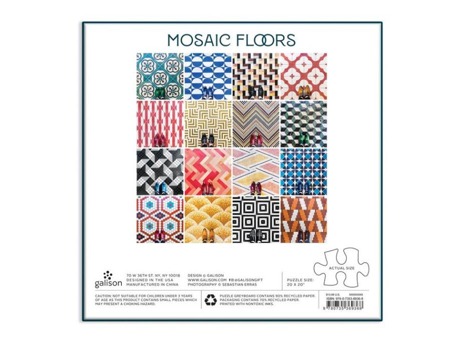 Galison Puzzle Mozaikové podlahy 500 dielikov