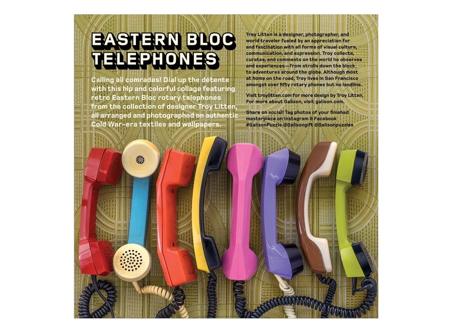 Galison Puzzle Troy Litten Eastern Bloc Telephones 500 dielikov